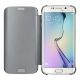 Original Samsung Galaxy S6 edge Clear View Cover Schutzhülle silber