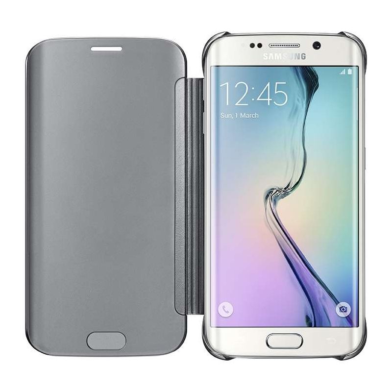 gewelddadig Beleefd Tegenslag Original Samsung Galaxy S6 edge Clear View Cover Schutzhülle silber -  IT-Welt24.de