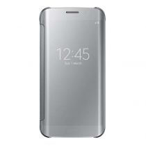 Original Samsung Galaxy S6 edge Clear View Cover Schutzhülle silber
