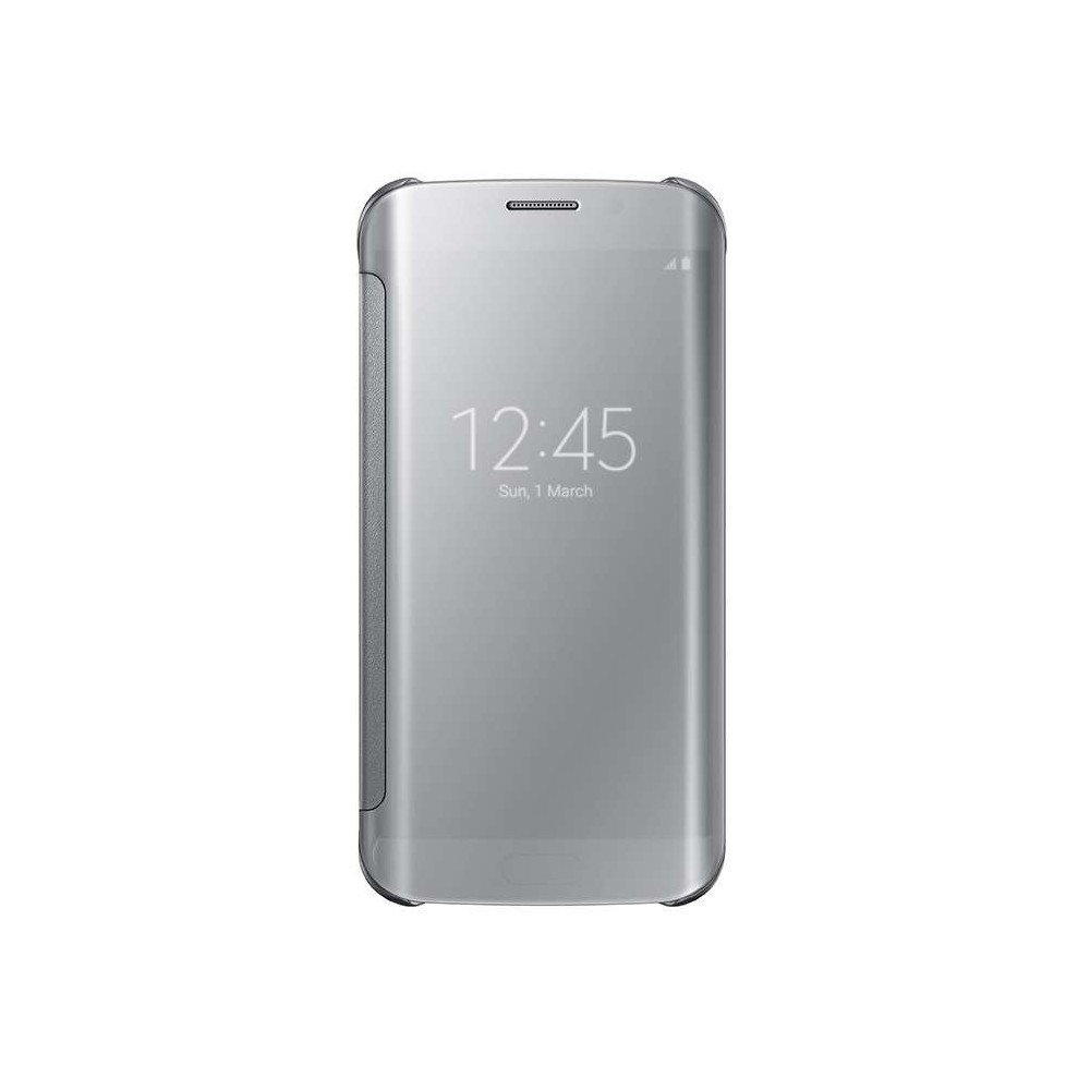 Original Samsung Galaxy S6 edge Clear View Cover Schutzhülle silber