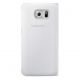 Original Samsung Galaxy S6 S-View Cover Schutzhülle Kunstleder weiß