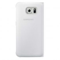 Original Samsung Galaxy S6 S-View Cover Schutzhülle Kunstleder weiß