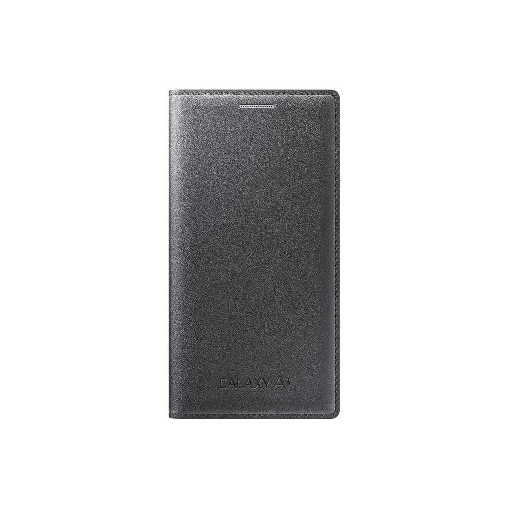 Original Samsung GALAXY A3 (2015) View Cover Schutzhülle Kunstleder schwarz