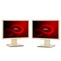 2x Fujitsu B22W-7 LED 22 Zoll Doppelpack B-Ware 1680x1050 Gehäuse vergilbt Bundle