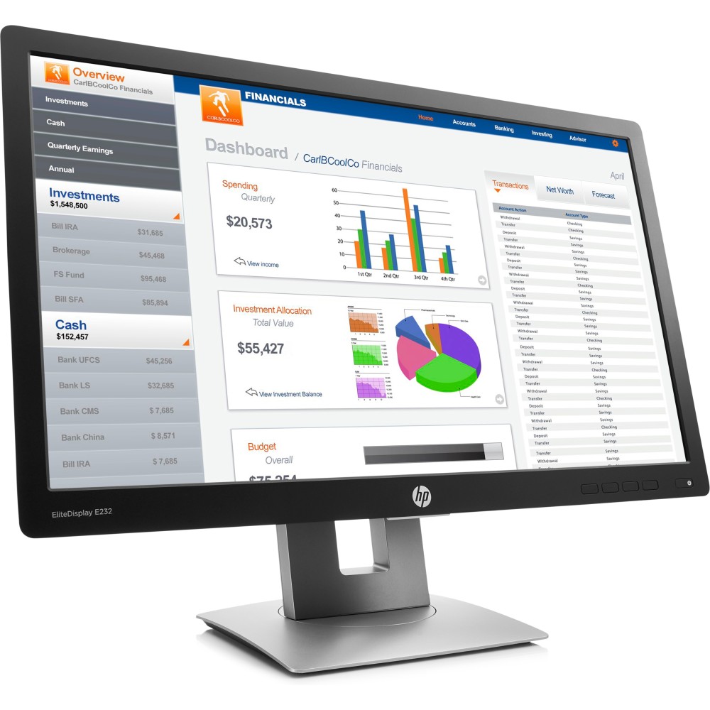 HP EliteDisplay E232 23 Zoll 1920x1080 A-Ware HDMI DisplayPort VGA,Monitor,Bildschirm