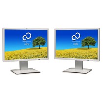 Doppelpack 2 x Fujitsu B24W-7 LED 24 Zoll 16:10 Full-HD A-Ware 1920x1200 VGA DVI DP