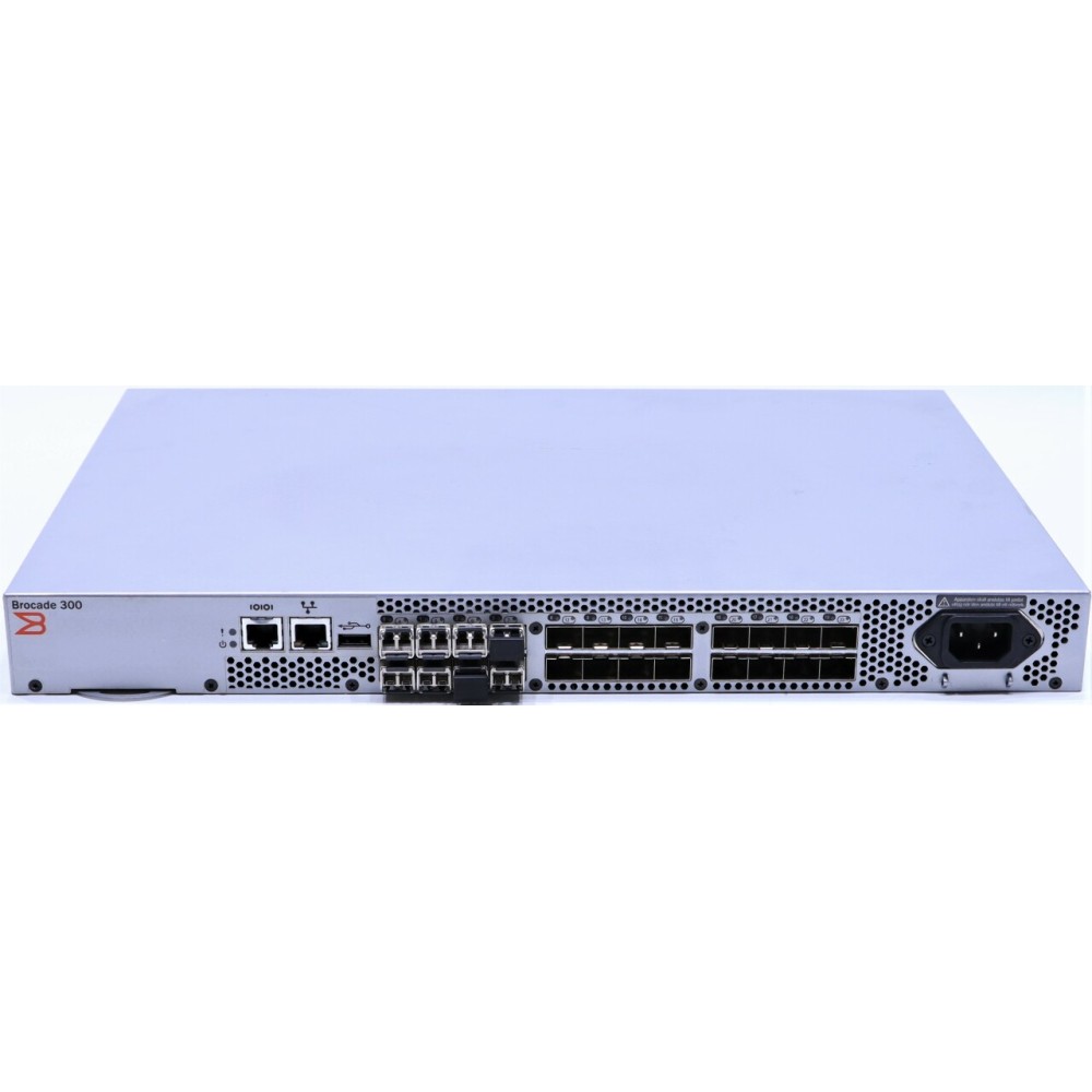 Brocade 300 Fibre Channel Switch 24 Ports – 8 Gbit/s – Rackmount 24 x 8G SFP