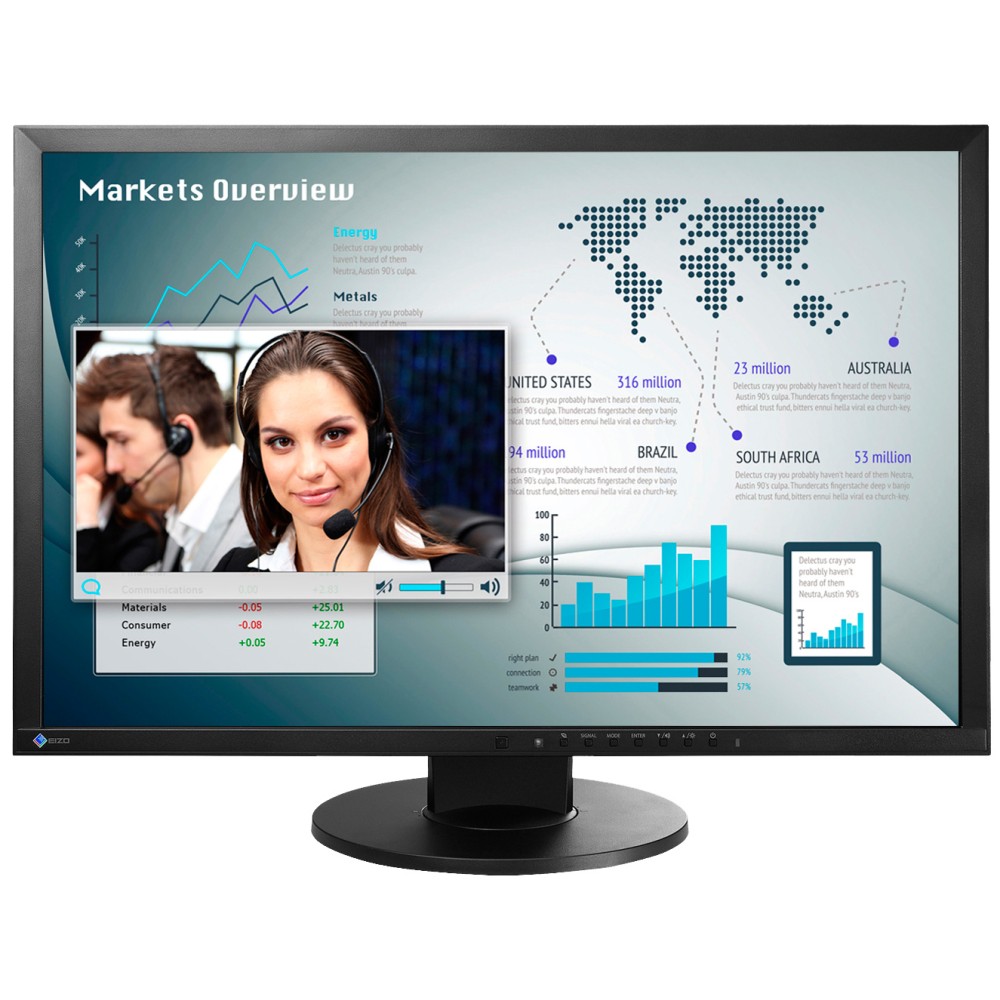 EIZO EV2416W-Swiss Edition LED display 61,2 cm (24.1") 1920 x 1200 Pixel Full HD Schwarz