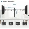 BONTEC 13-32 Zoll Halterung 2 Monitore einstellbar bis 10kg VESA