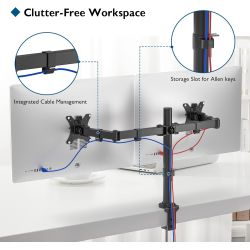 BONTEC 13-32 Zoll Halterung 2 Monitore einstellbar bis 10kg VESA